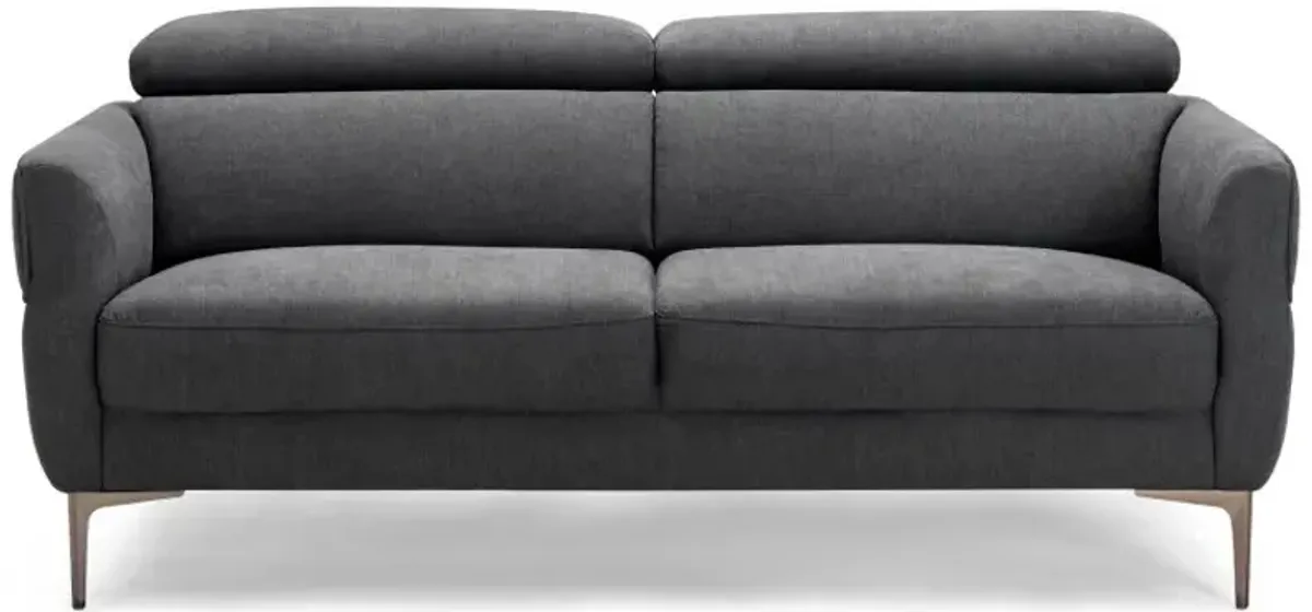 72.5 Inch Modern Fabric Loveseat Sofa Couch with Adjustable Headrest
