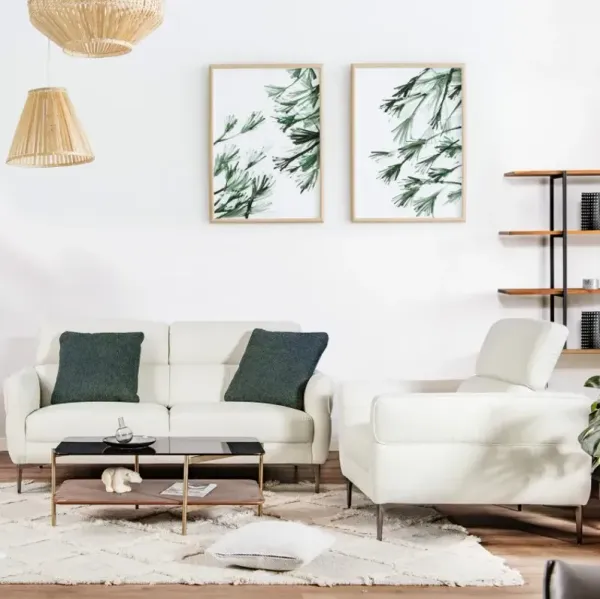 Modern Couched Sofa set with Adjustable Headrest