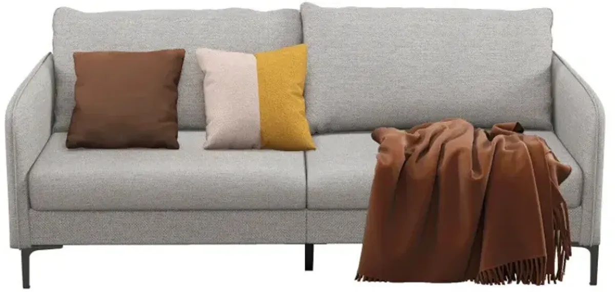 Modern 76 Inch Loveseat Sofa Couch for Apartment Dorm with Metal Legs