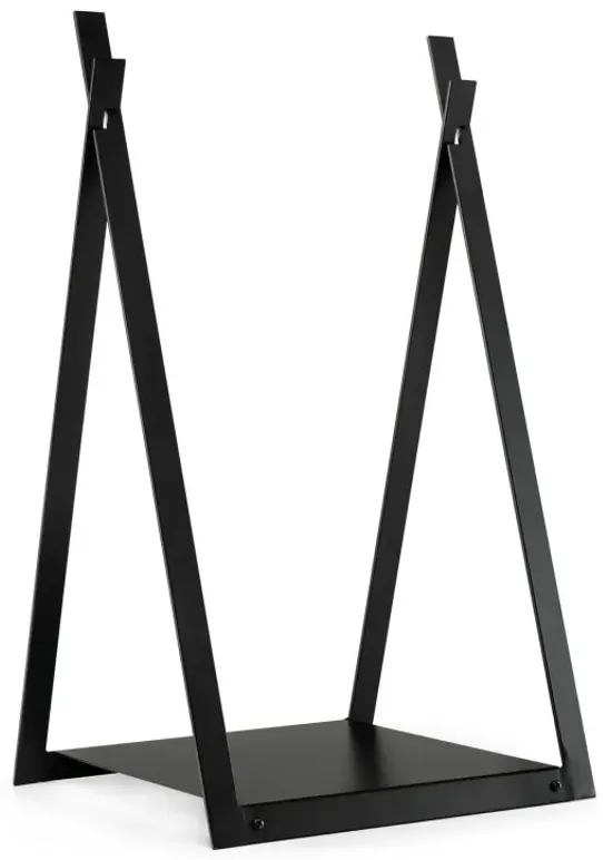 Triangle Firewood Rack with Raised Base for Fireplace Fire Pit