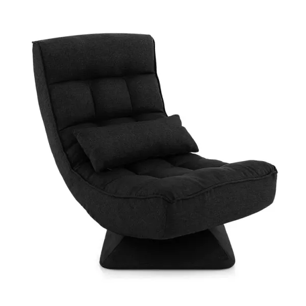 5-Level Adjustable 360° Swivel Floor Chair with Massage Pillow