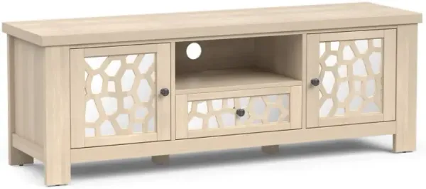 55 Inch Retro TV Stand Media Entertainment Center with Mirror Doors and Drawer