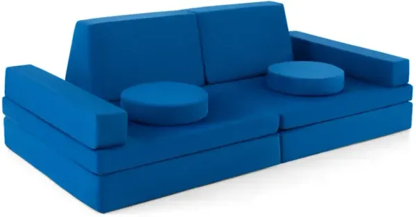 8-Piece Kids Play Couch Sofa with Portable Handle