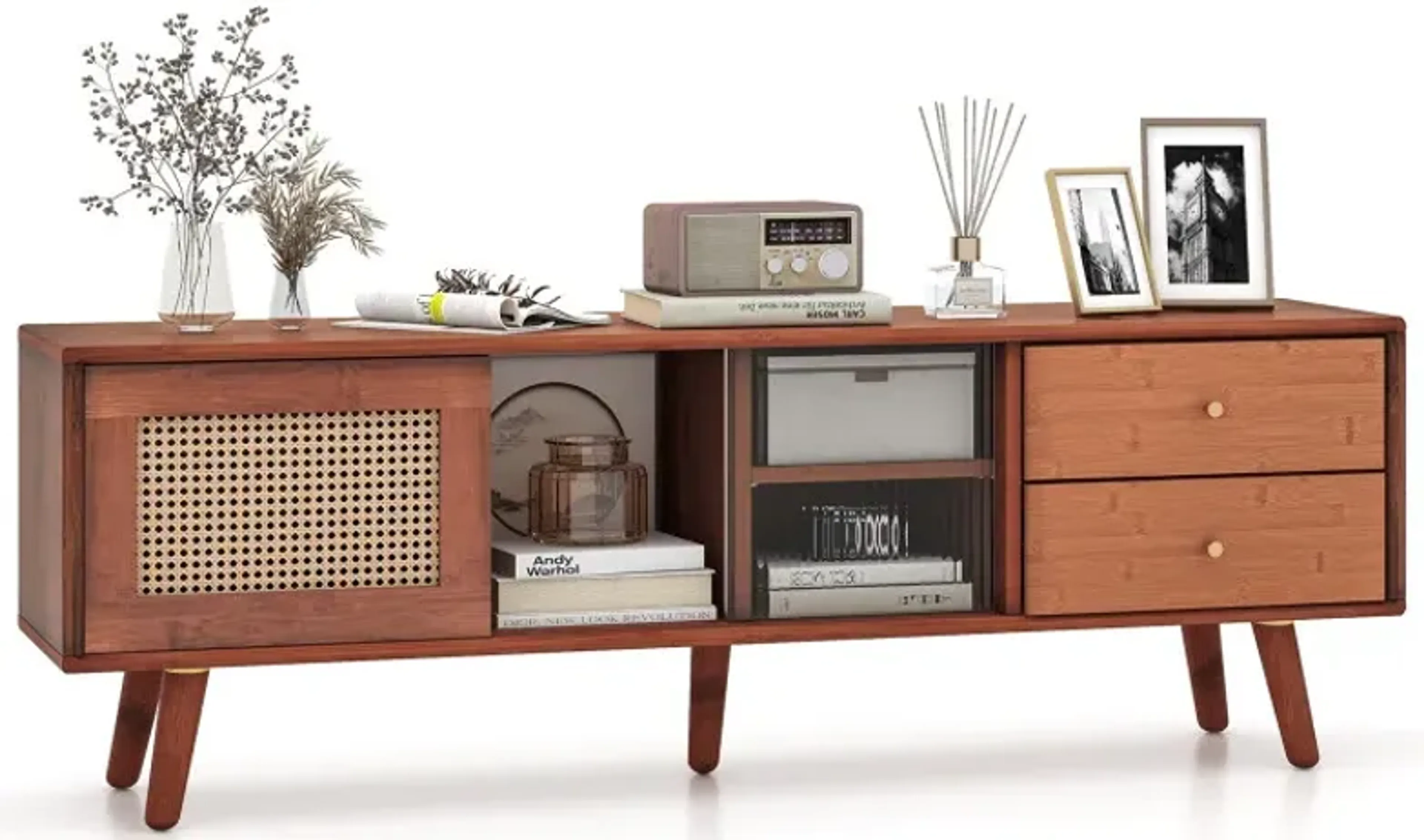 Bamboo TV Stand for TV up to 65 Inch | Furniture.com