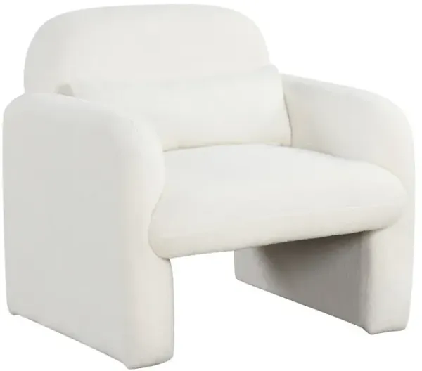 Modern Accent Chair with Waist Pillow and Armrests for Living Room Bedroom