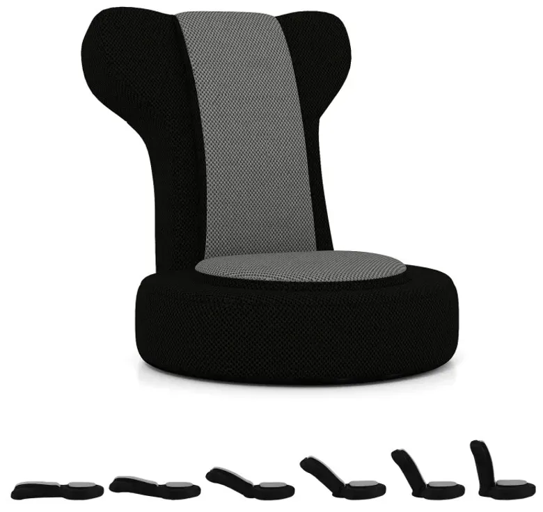 Floor Comfy Gaming Leisure Chair with Adjustable Headrest and Backrest