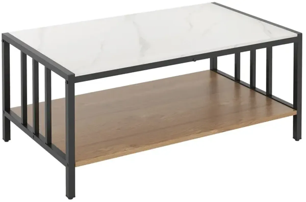 2 Tier Coffee Table with Sintered Stone Tabletop