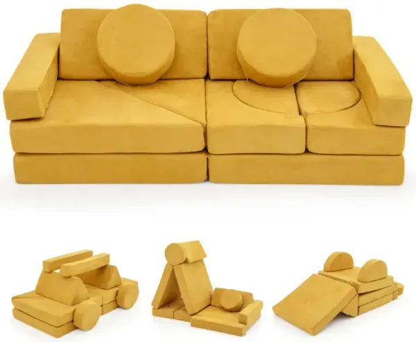 14 PCS Modular Kids Play Couch for Playroom and Bedroom