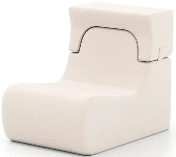 Floor Chair Lazy Sofa with Detachable Headrest