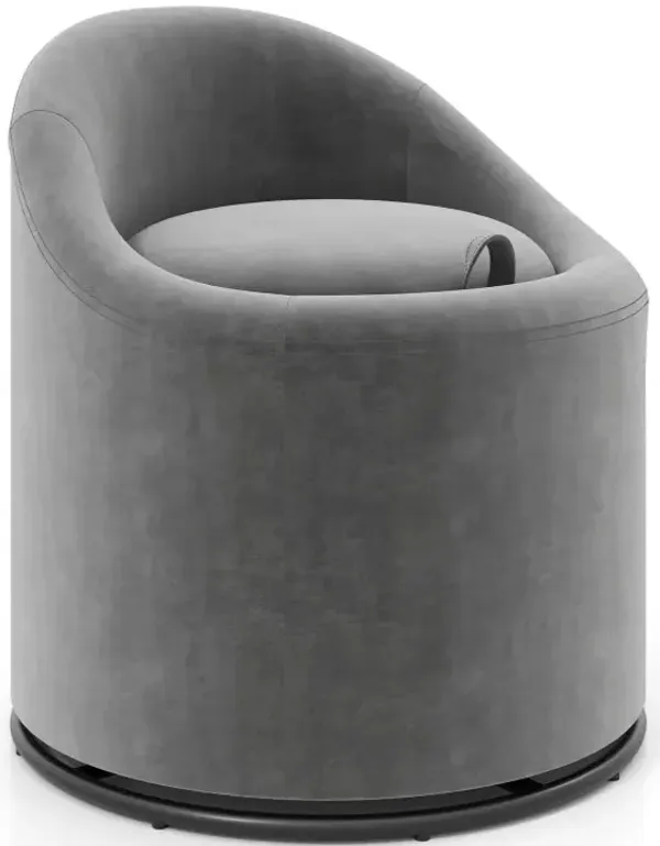 Barrel Chair with Storage 360° Swivel Upholstered Vanity Chair