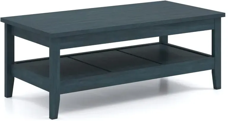 Farmhouse Coffee Table Rustic Cocktail Center Table with Thickened Tabletop