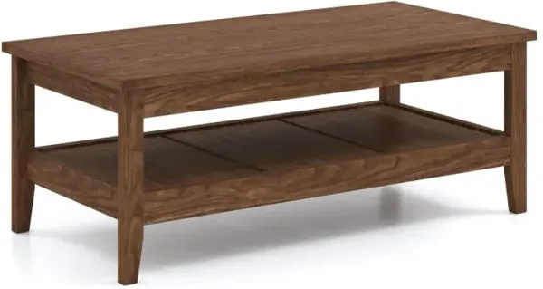 Farmhouse Coffee Table Rustic Cocktail Center Table with Thickened Tabletop