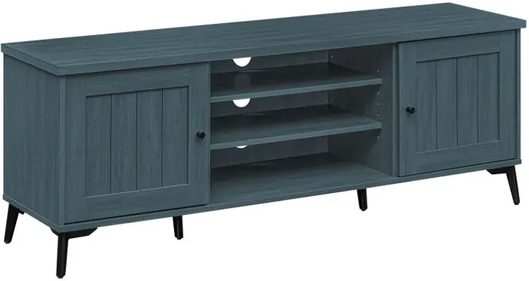 2-Door TV Stand for TVs up to 65 Inch Mid Century Modern Entertainment Center