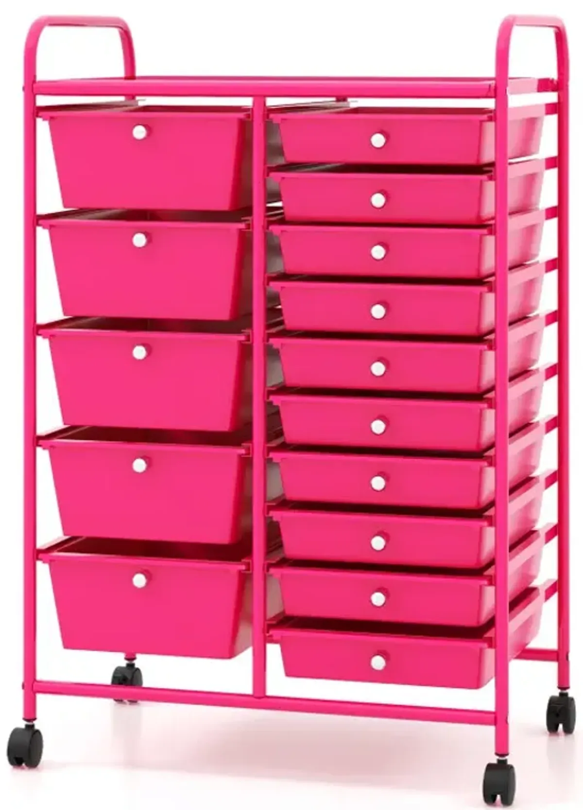15-Drawer Utility Rolling Cart with Drawers Multi-Use Storage