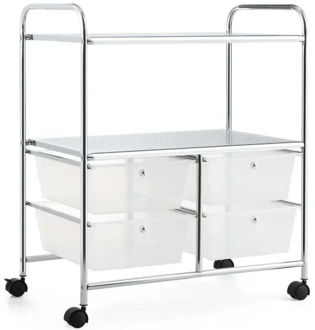 4 Drawers Shelves Rolling Storage Cart Rack