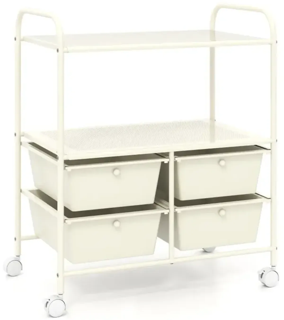 4 Drawers Shelves Rolling Storage Cart Rack
