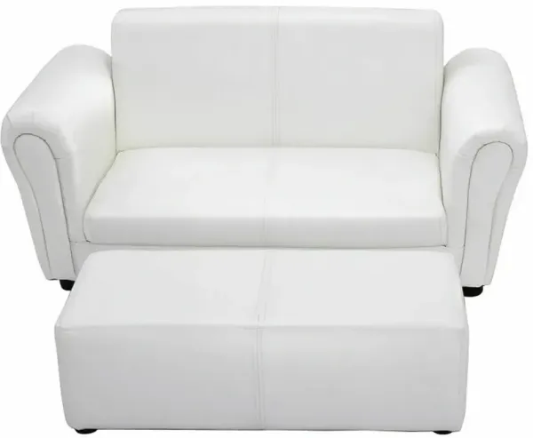 Kid's Double Couch Lounge sofa with Ottoman