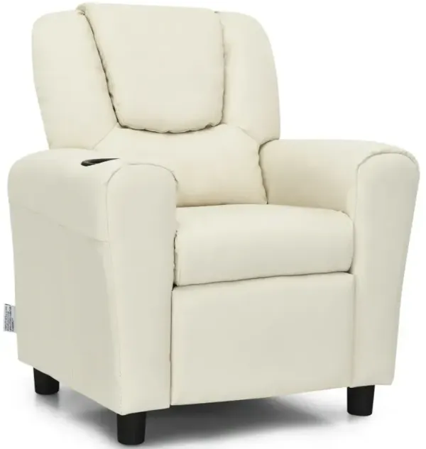 Children's PU Leather Recliner Chair with Front Footrest