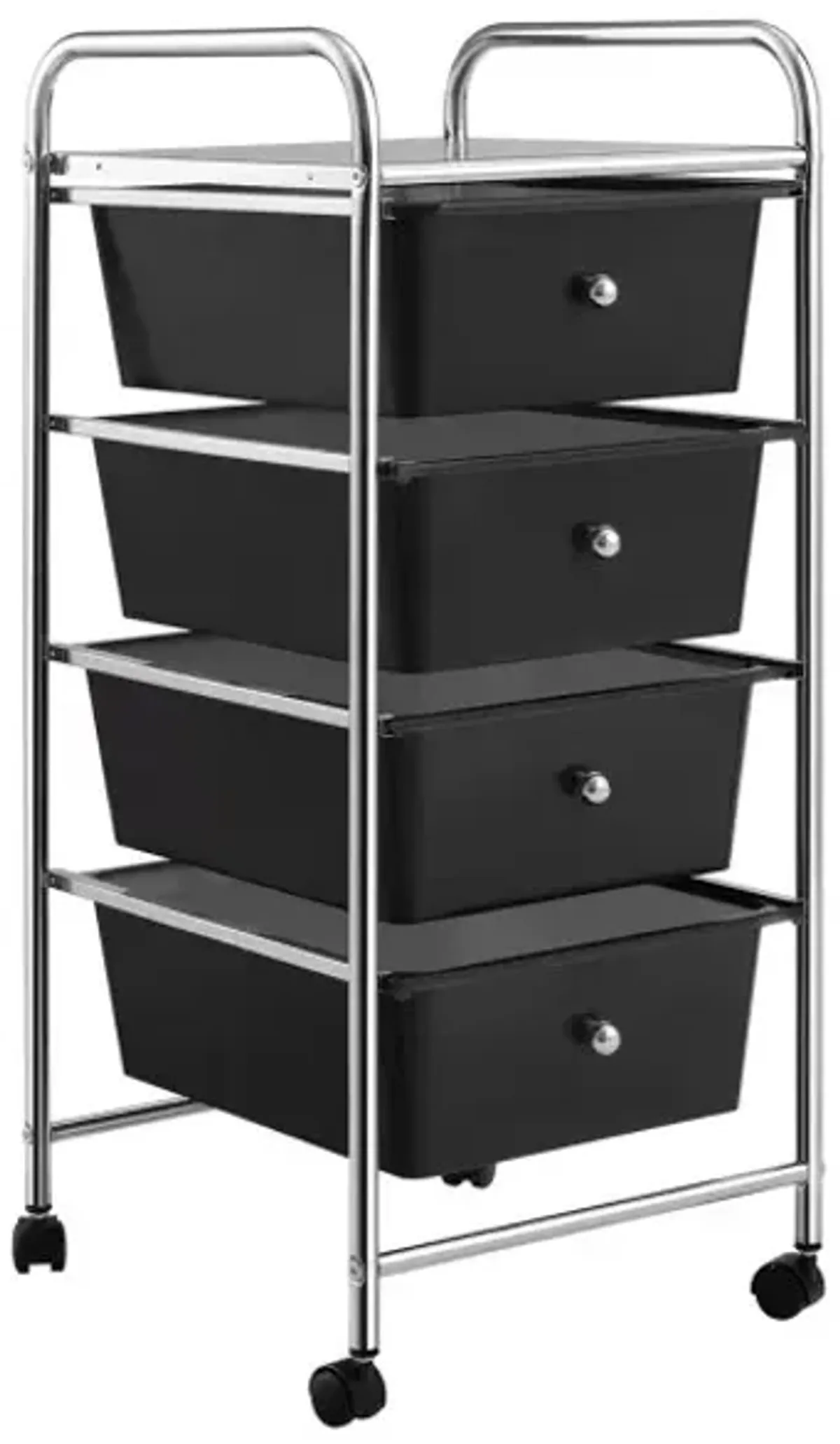 4-Drawer Cart Storage Bin Organizer Rolling with Plastic Drawers