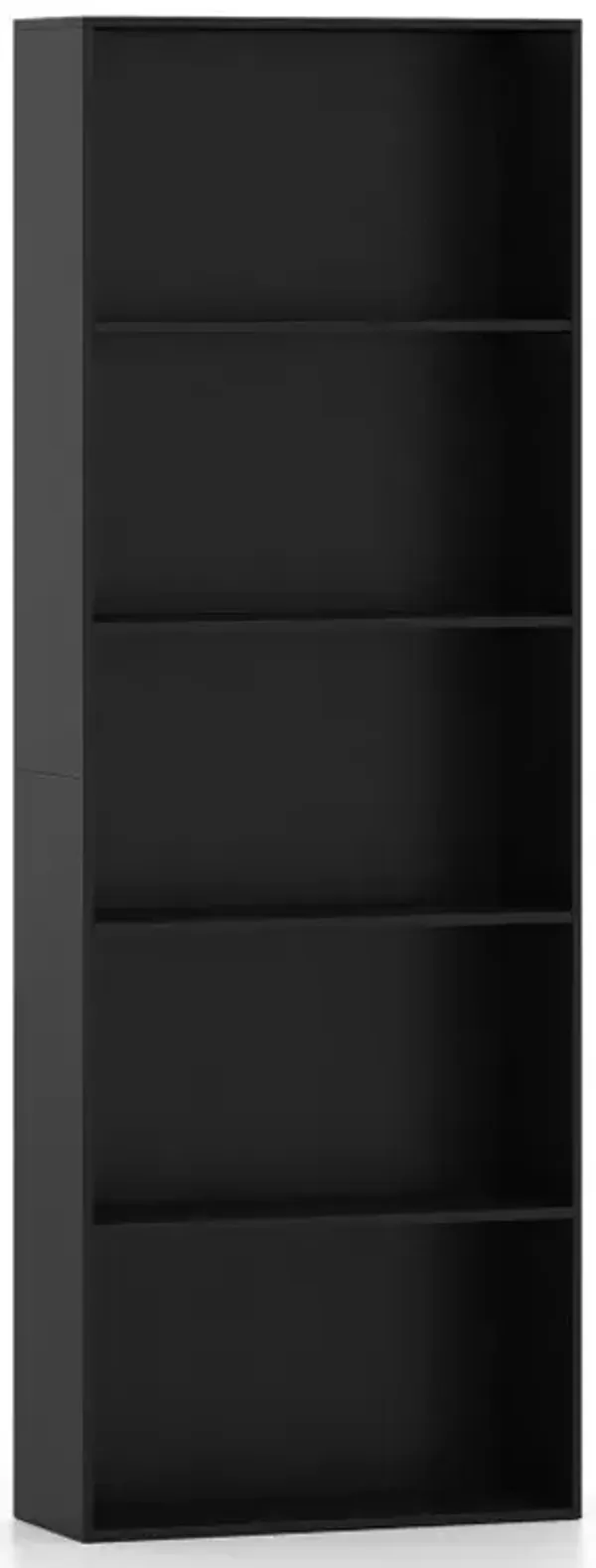 23.5 x 9.5 x 67 Inch 5-Shelf Multi-Functional Wood Bookcase for Home Office