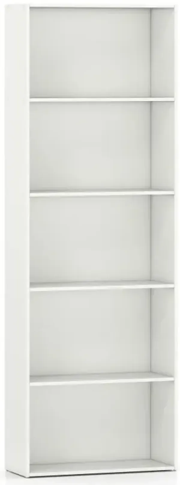 23.5 x 9.5 x 67 Inch 5-Shelf Multi-Functional Wood Bookcase for Home Office