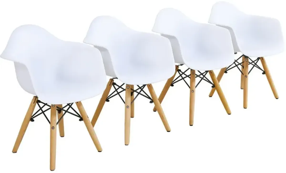 5 Pieces Kids Mid-Century Colorful Table Chair Set