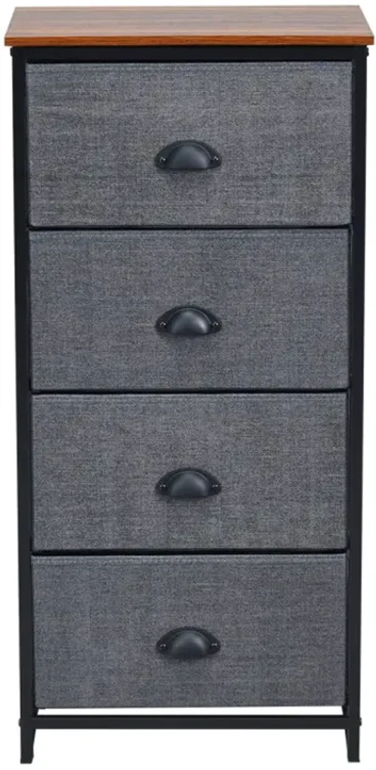 Dresser Storage Tower with Fabric Drawers and Sturdy Steel Frame