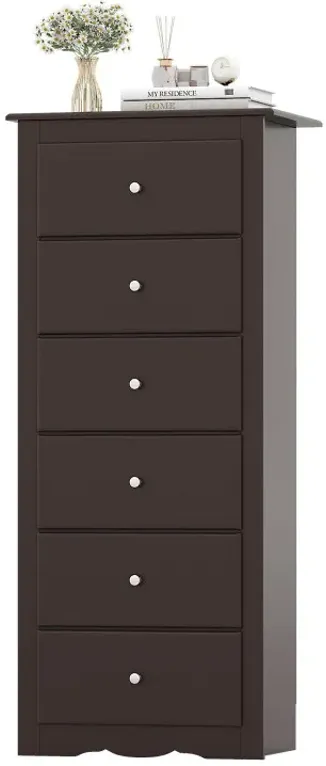 6 Drawers Chest Dresser Clothes Storage for Bedroom Furniture Cabinet