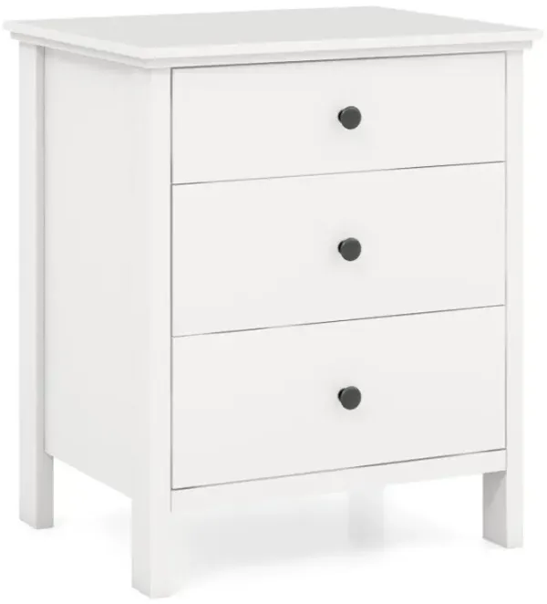 3-Drawer Wooden Nightstand Modern Bedside Table