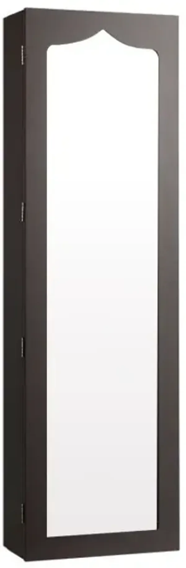 Door Hanging Mirror Jewelry Armoire with Full Length Mirror and 6 Drawers