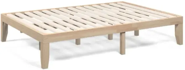 14 Inch Full Size Rubber Wood Platform Bed Frame with Wood Slat Support