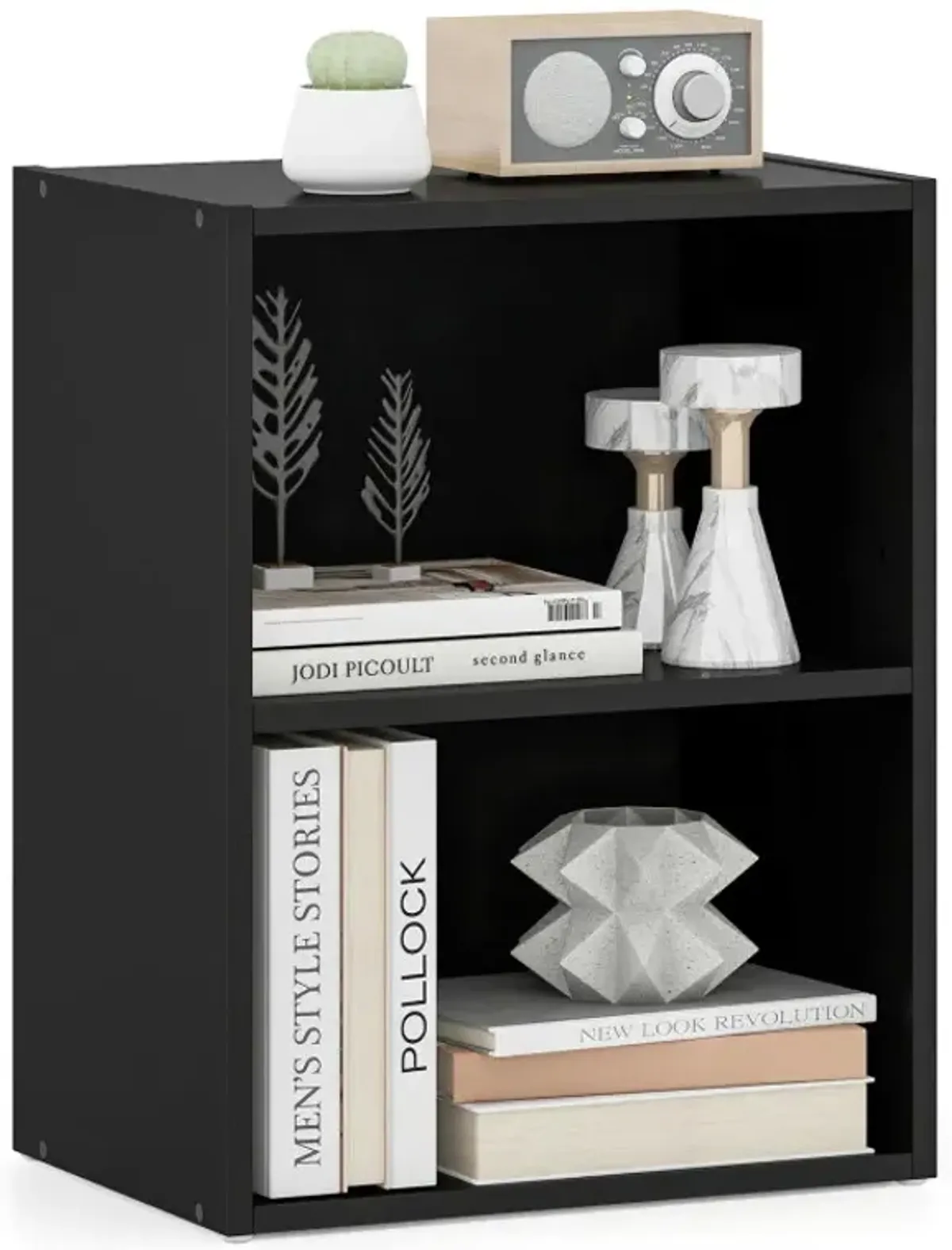 2-Layer Multifunctional Furniture Display Cabinet with Large Capacity Storage Space