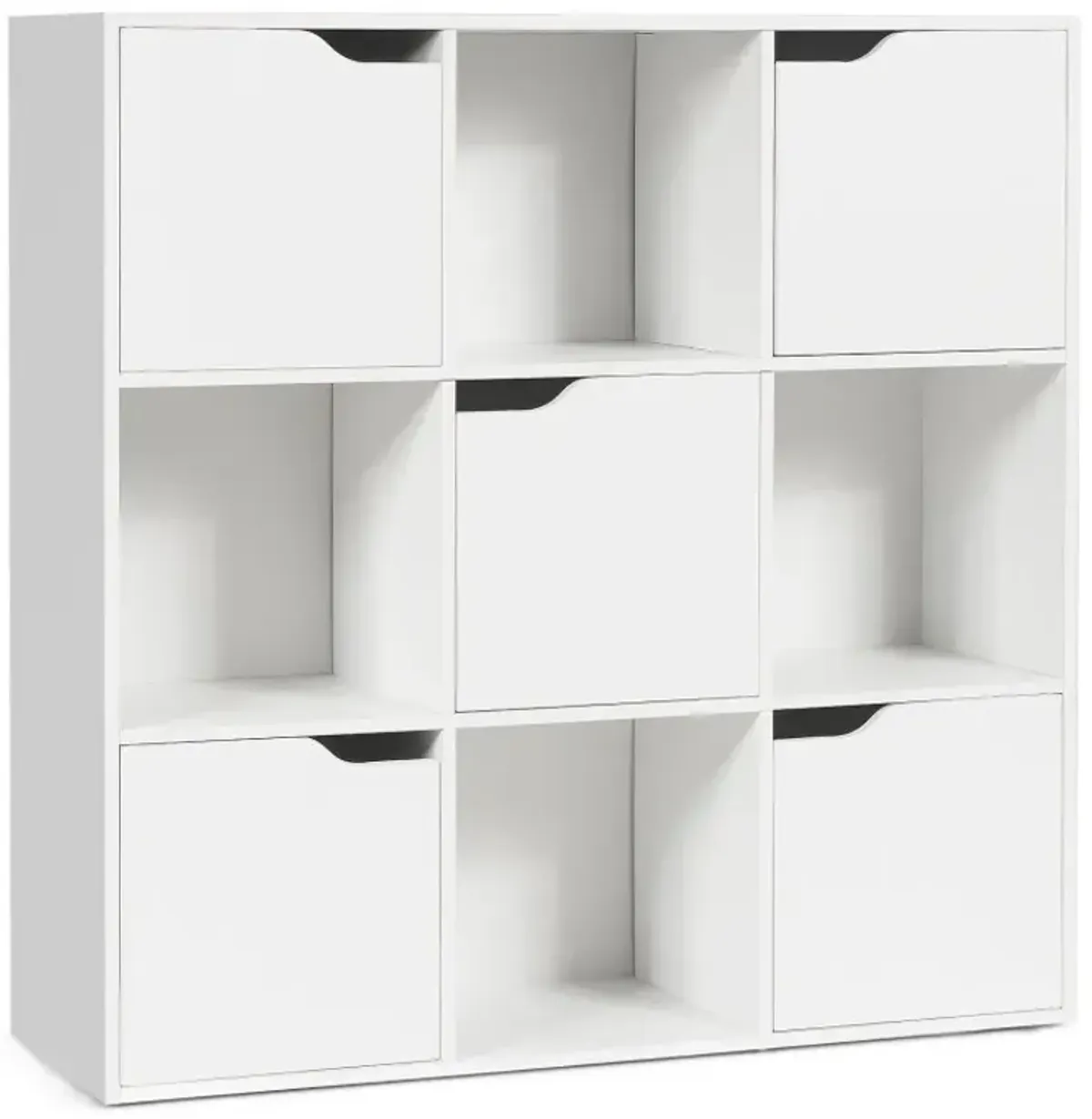 9-Cube Wooden Freestanding Bookcase for Home and Office
