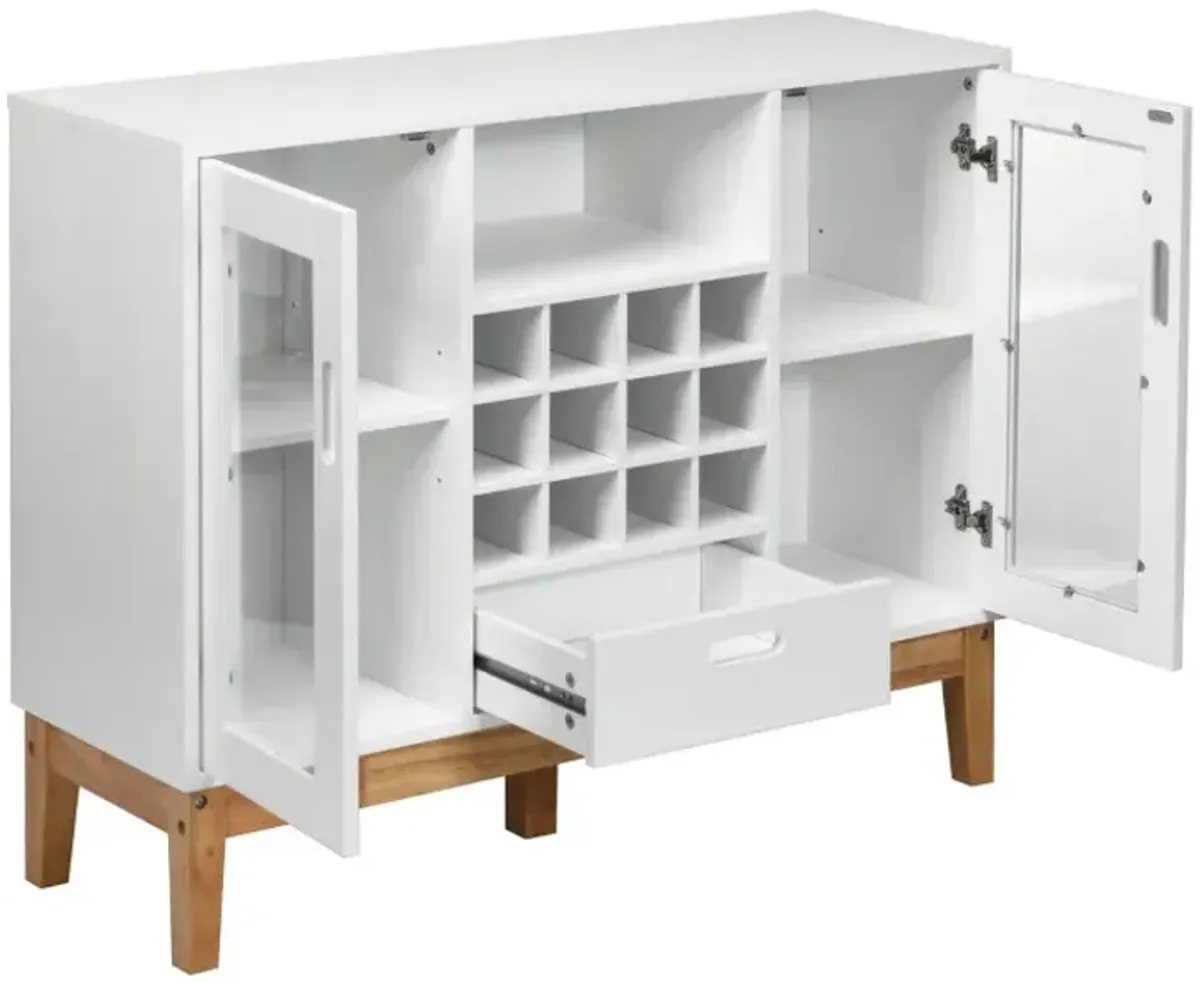 Wood Wine Storage Cabinet Sideboard Console Buffet Server