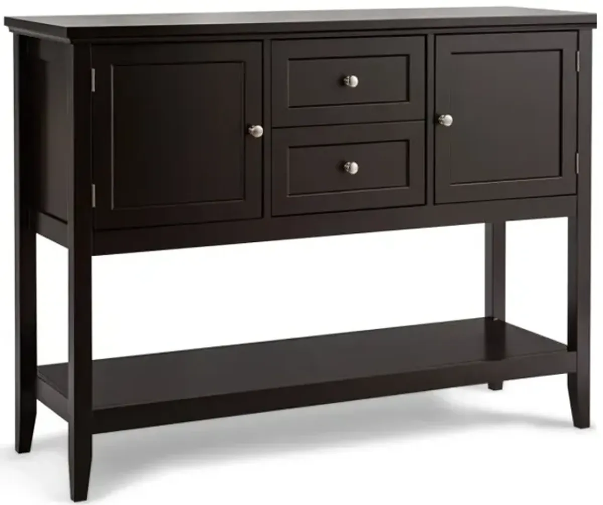 Wooden Sideboard Buffet Console Table with Drawers and Storage