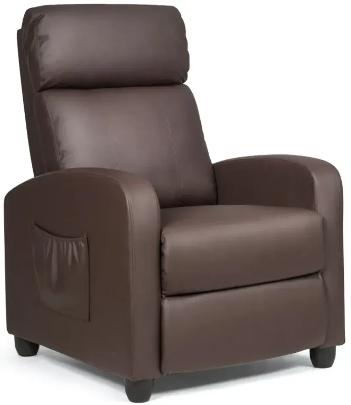 Recliner Massage Wingback Single Chair with Side Pocket