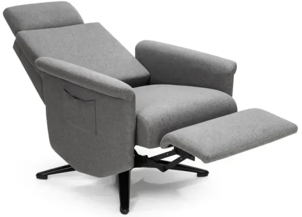 Swivel Massage Recliner Single Sofa with Adjustable Headrest