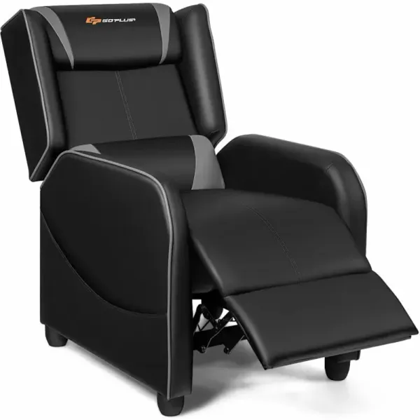 Adjustable Modern Gaming Recliner Chair with Massage Function and Footrest