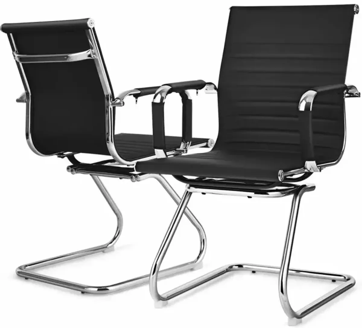 Set of 2 Heavy Duty Conference Chair with Protective Arm Sleeves