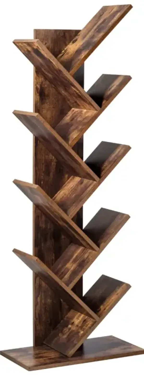 8-Tier Free Standing Tree Bookshelf