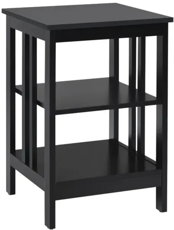 3-Tier Nightstand Set of 2 with Reinforced Bars and Stable Structure