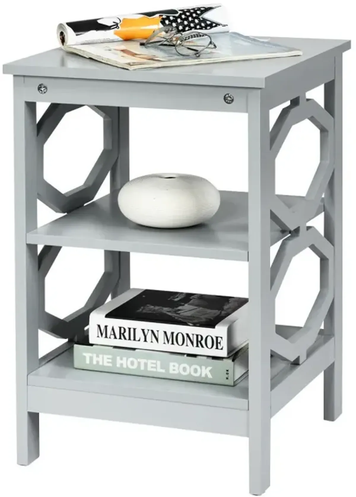 3-tier Nightstand Sofa Side End Accent Table