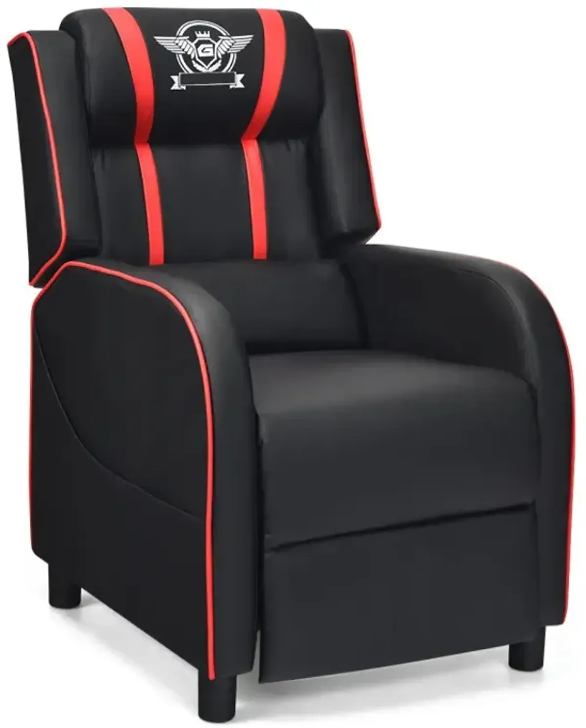 Massage Gaming Recliner PU Leather Chair with Footrest