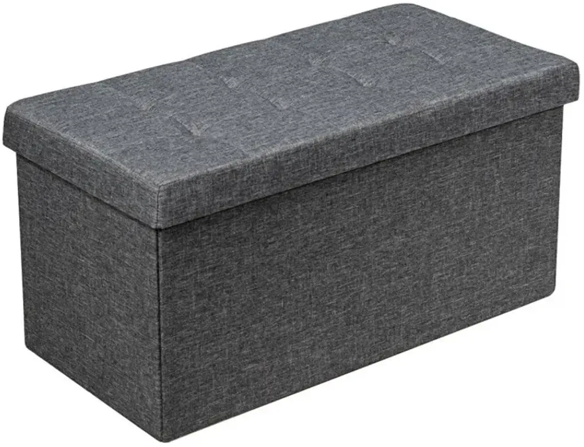 31.5 Inch Storage Ottoman Footrest with Removable Storage Bin