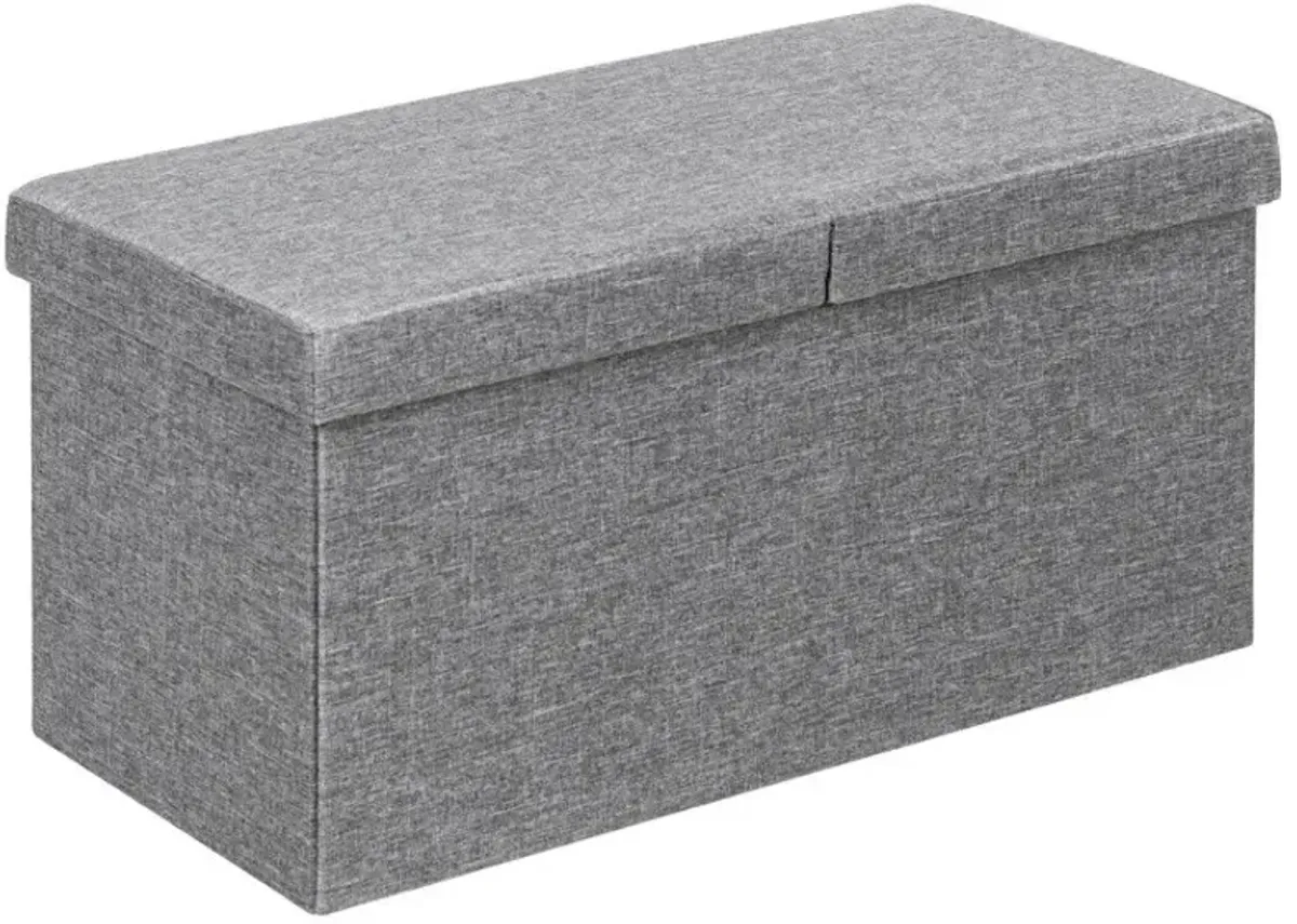 30 Inch Folding Storage Ottoman with Lift Top