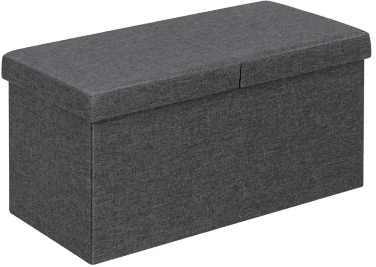 30 Inch Folding Storage Ottoman with Lift Top