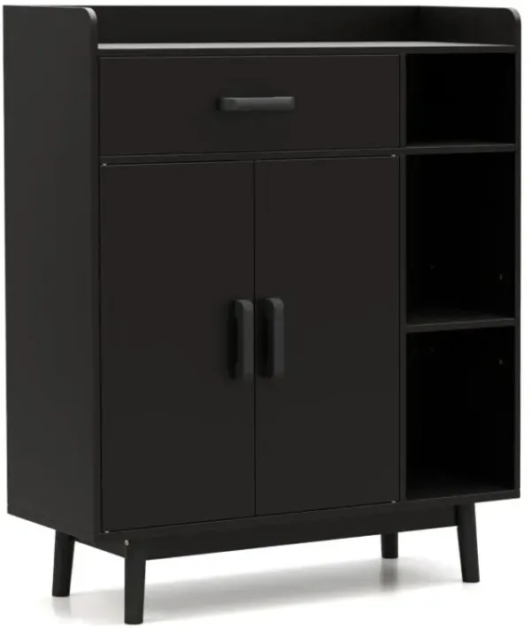 Floor Storage Cabinet Free Standing Cupboard Chest with 1 Drawer