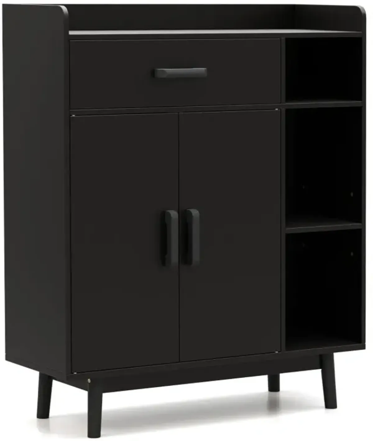 Floor Storage Cabinet Free Standing Cupboard Chest with 1 Drawer