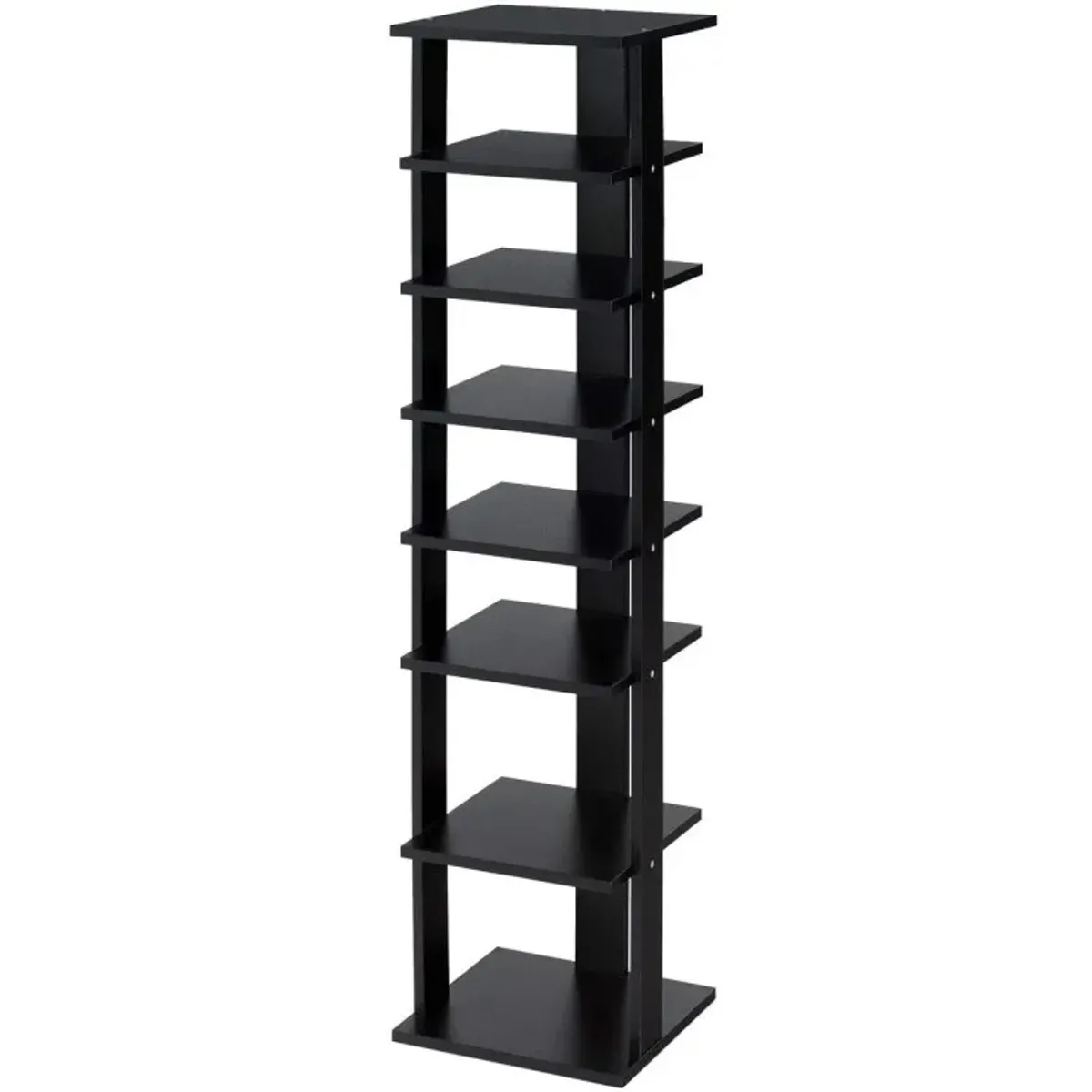 7-Tiers Vertical Wooden Space Saving Shoe Rack for Front Door
