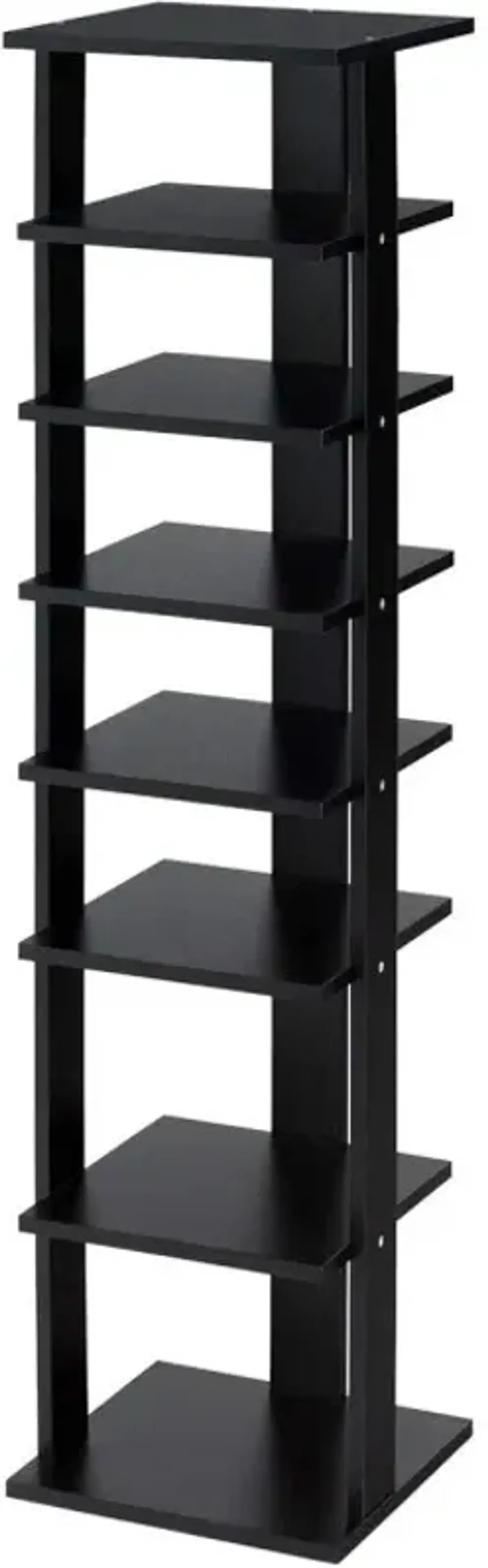 7-Tiers Vertical Wooden Space Saving Shoe Rack for Front Door
